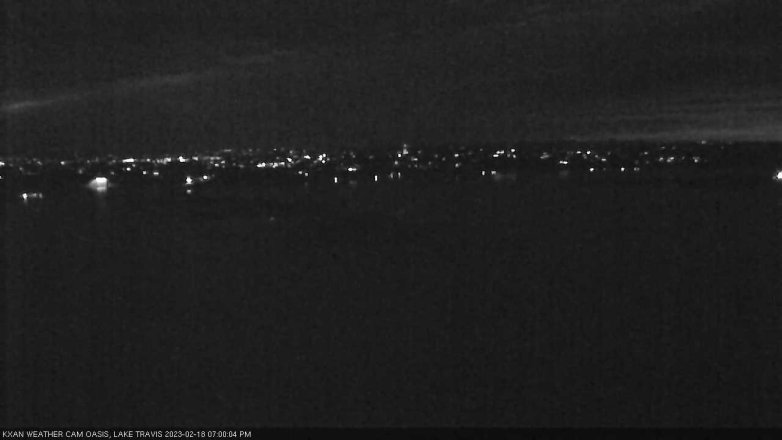 Lake Travis webcam, February 18, 2023 7:00 PM CT