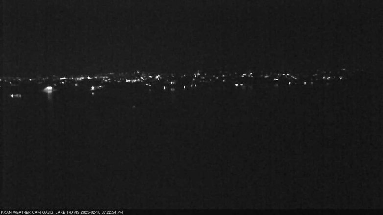 Lake Travis webcam, February 18, 2023 7:25 PM CT