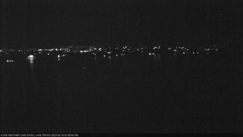 Lake Travis webcam, February 18, 2023 7:45 PM CT
