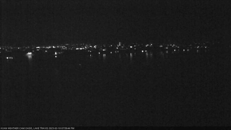 Lake Travis webcam, February 18, 2023 8:00 PM CT