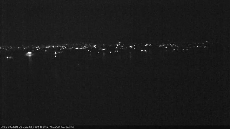 Lake Travis webcam, February 18, 2023 8:45 PM CT