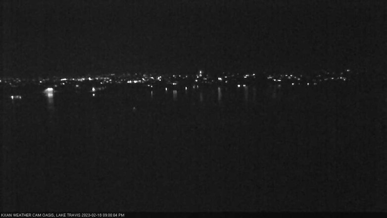 Lake Travis webcam, February 18, 2023 9:00 PM CT