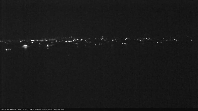 Lake Travis webcam, February 18, 2023 10:45 PM CT