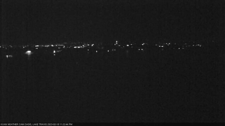 Lake Travis webcam, February 18, 2023 11:25 PM CT