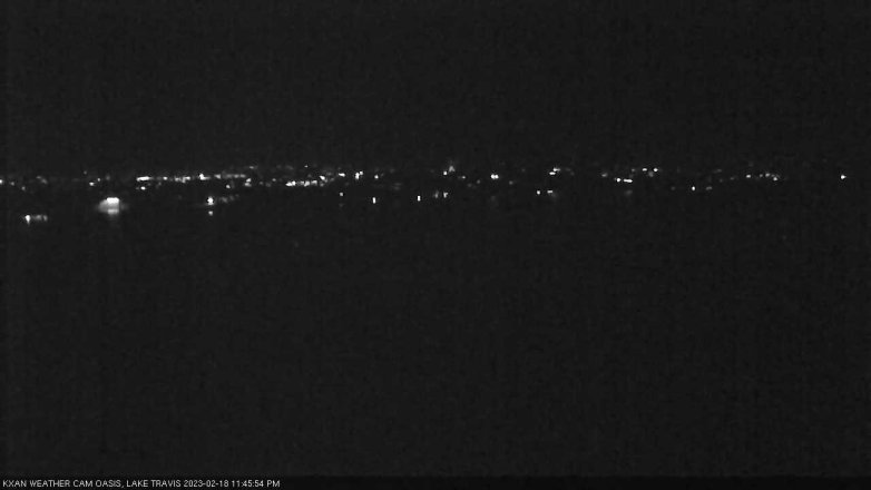 Lake Travis webcam, February 18, 2023 11:45 PM CT
