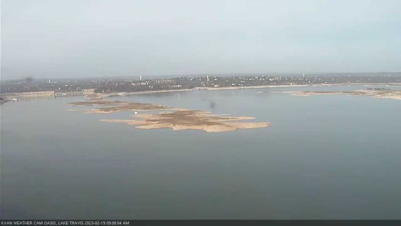 Lake Travis webcam, February 19, 2023 9:00 AM CT