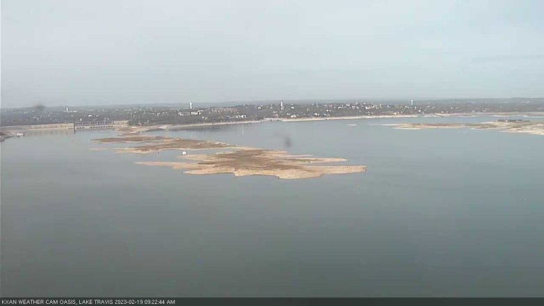 Lake Travis webcam, February 19, 2023 9:25 AM CT