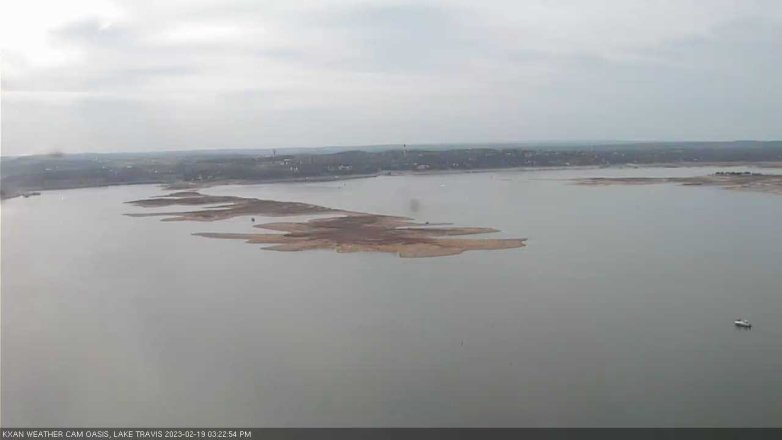 Lake Travis webcam, February 19, 2023 3:25 PM CT