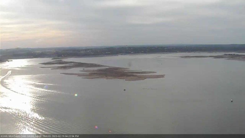 Lake Travis webcam, February 19, 2023 4:25 PM CT