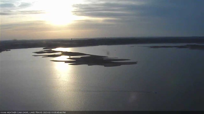 Lake Travis webcam, February 19, 2023 5:45 PM CT