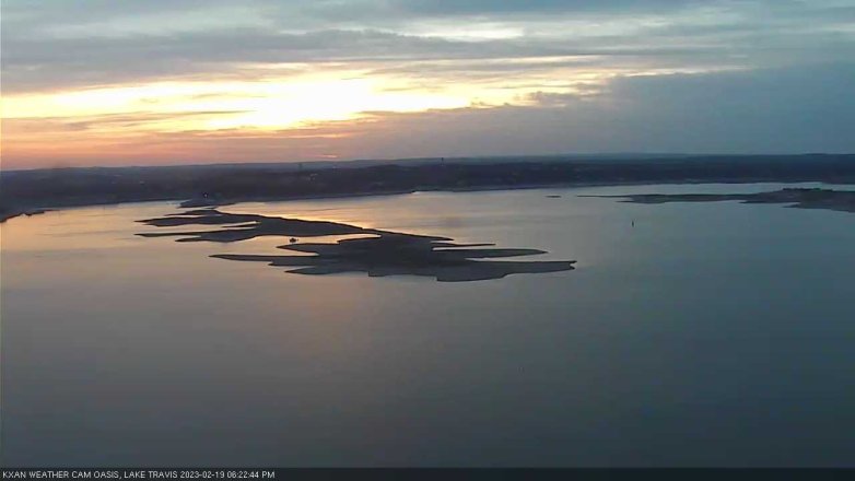 Lake Travis webcam, February 19, 2023 6:25 PM CT
