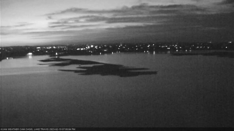 Lake Travis webcam, February 19, 2023 7:00 PM CT