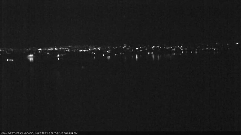 Lake Travis webcam, February 19, 2023 8:00 PM CT