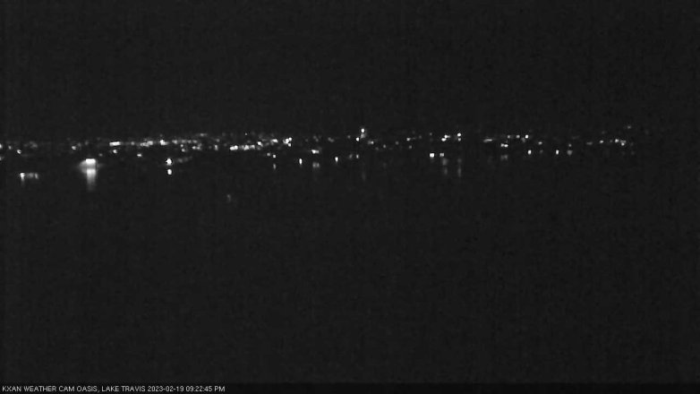 Lake Travis webcam, February 19, 2023 9:25 PM CT