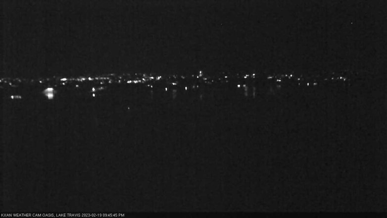 Lake Travis webcam, February 19, 2023 9:45 PM CT