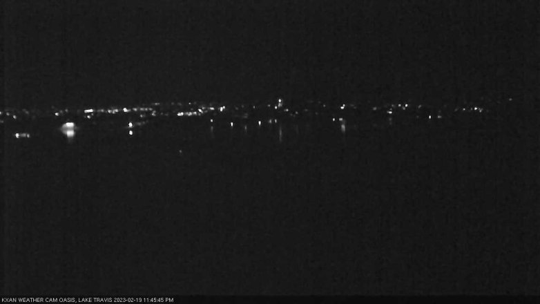 Lake Travis webcam, February 19, 2023 11:45 PM CT