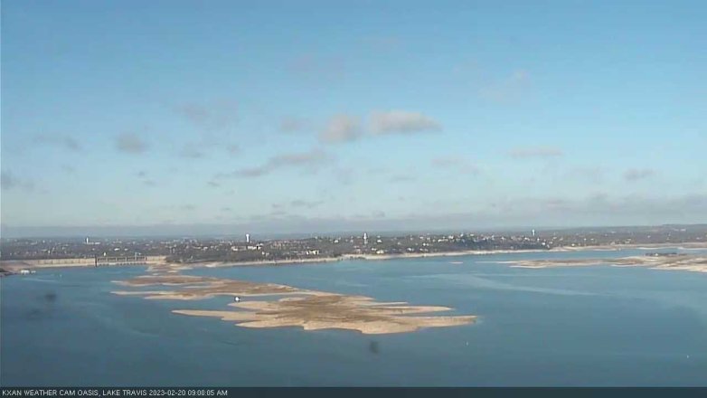 Lake Travis webcam, February 20, 2023 9:00 AM CT