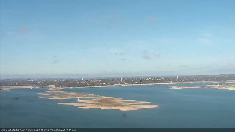 Lake Travis webcam, February 20, 2023 9:25 AM CT