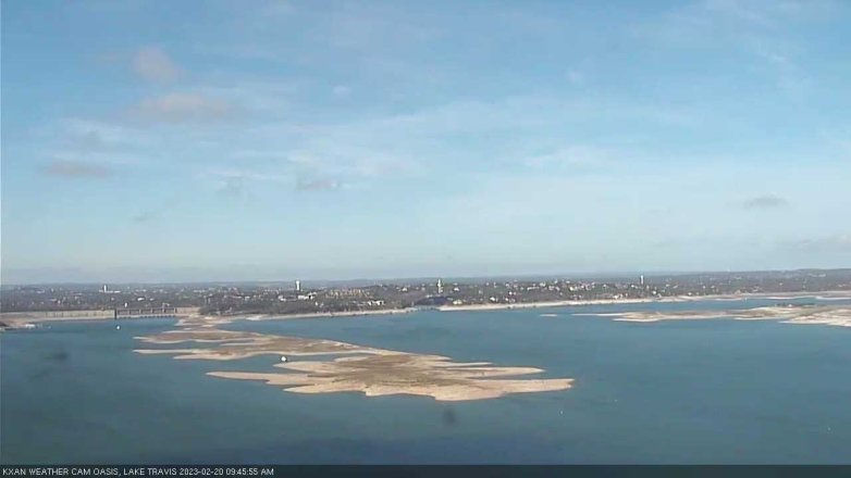 Lake Travis webcam, February 20, 2023 9:45 AM CT