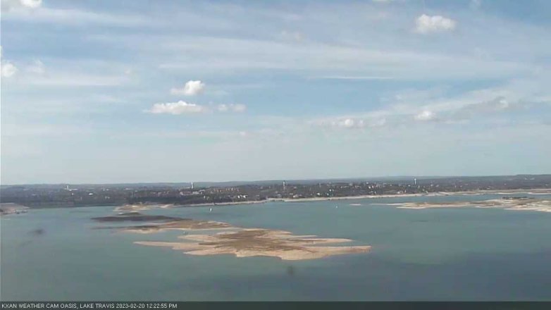 Lake Travis webcam, February 20, 2023 12:25 PM CT