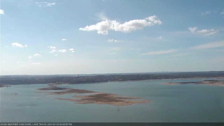 Lake Travis webcam, February 20, 2023 2:45 PM CT