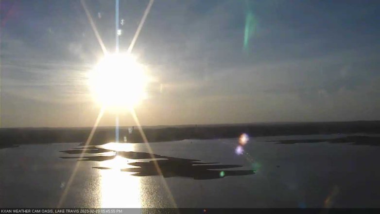 Lake Travis webcam, February 20, 2023 5:45 PM CT