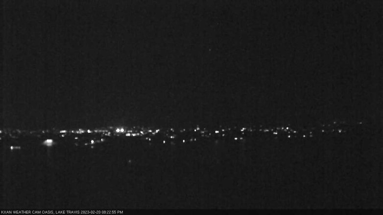 Lake Travis webcam, February 20, 2023 8:25 PM CT