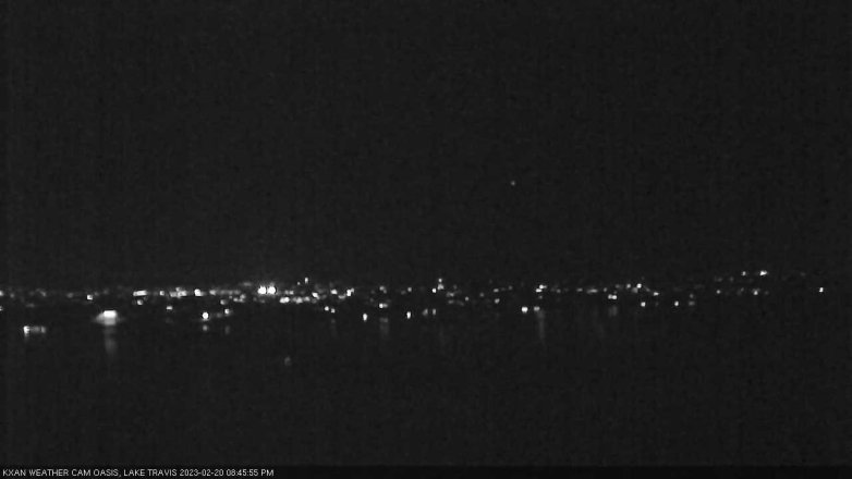Lake Travis webcam, February 20, 2023 8:45 PM CT