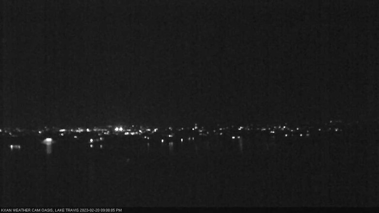 Lake Travis webcam, February 20, 2023 9:00 PM CT