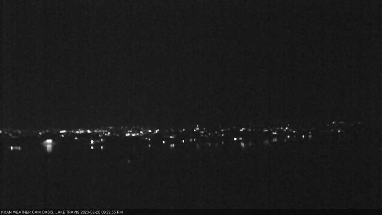 Lake Travis webcam, February 20, 2023 9:25 PM CT