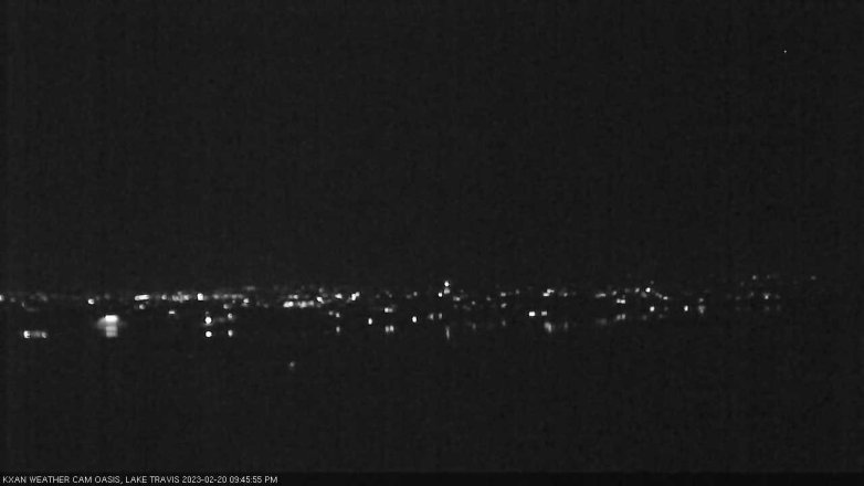 Lake Travis webcam, February 20, 2023 9:45 PM CT