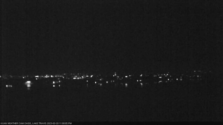Lake Travis webcam, February 20, 2023 11:00 PM CT