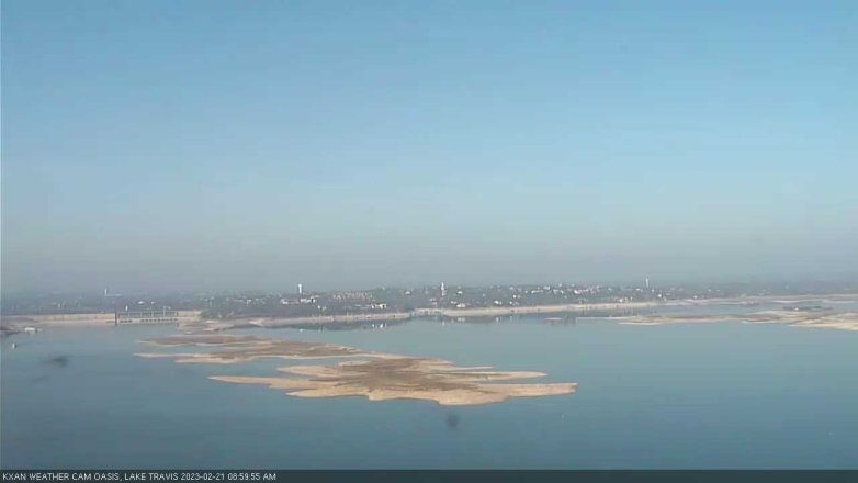 Lake Travis webcam, February 21, 2023 9:00 AM CT