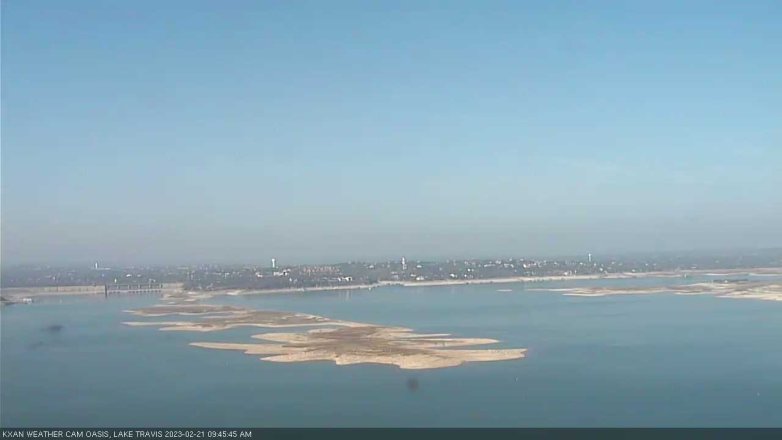 Lake Travis webcam, February 21, 2023 9:45 AM CT