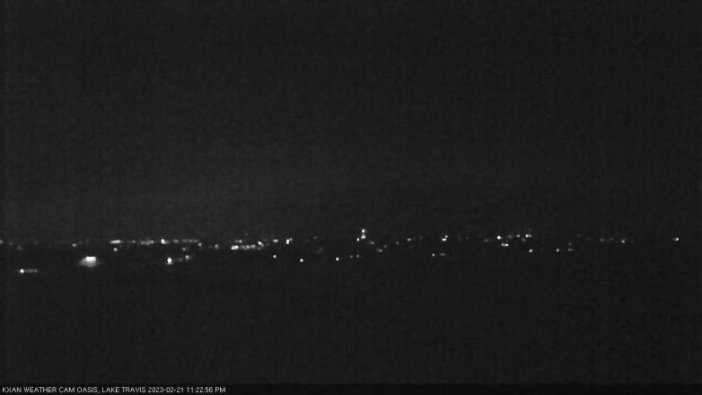 Lake Travis webcam, February 21, 2023 11:25 PM CT