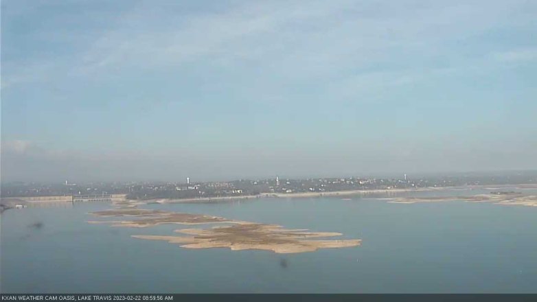 Lake Travis webcam, February 22, 2023 9:00 AM CT