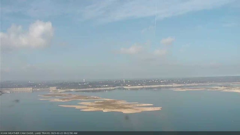 Lake Travis webcam, February 22, 2023 9:25 AM CT