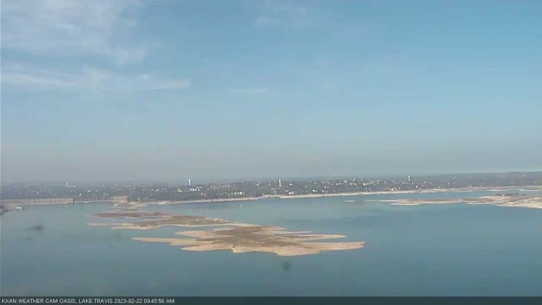 Lake Travis webcam, February 22, 2023 9:45 AM CT