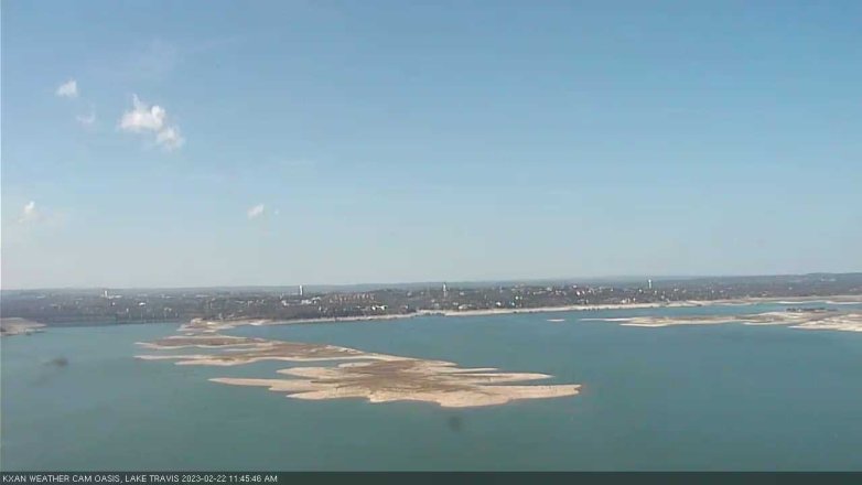 Lake Travis webcam, February 22, 2023 11:45 AM CT