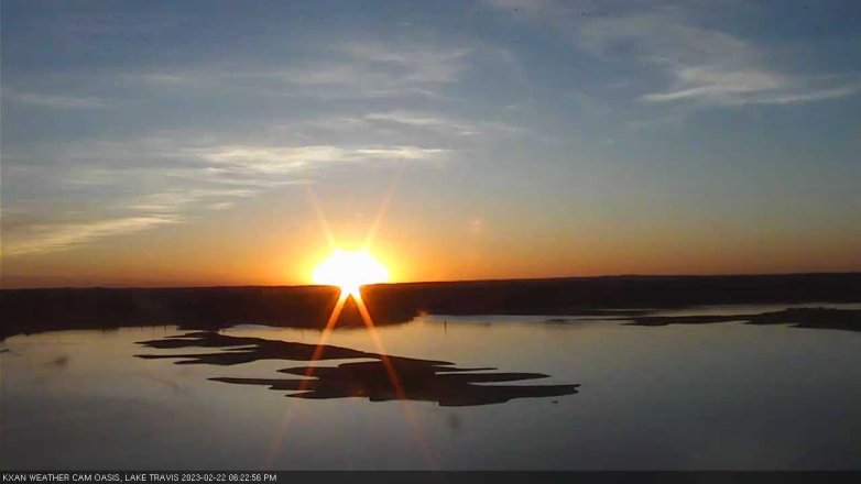 Lake Travis webcam, February 22, 2023 6:25 PM CT