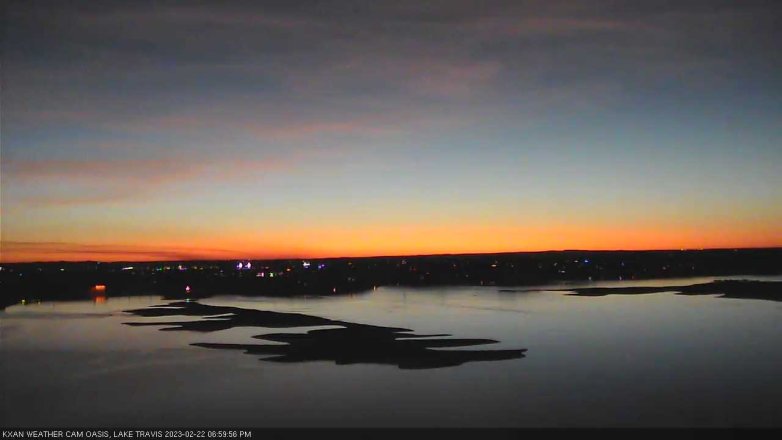 Lake Travis webcam, February 22, 2023 7:00 PM CT