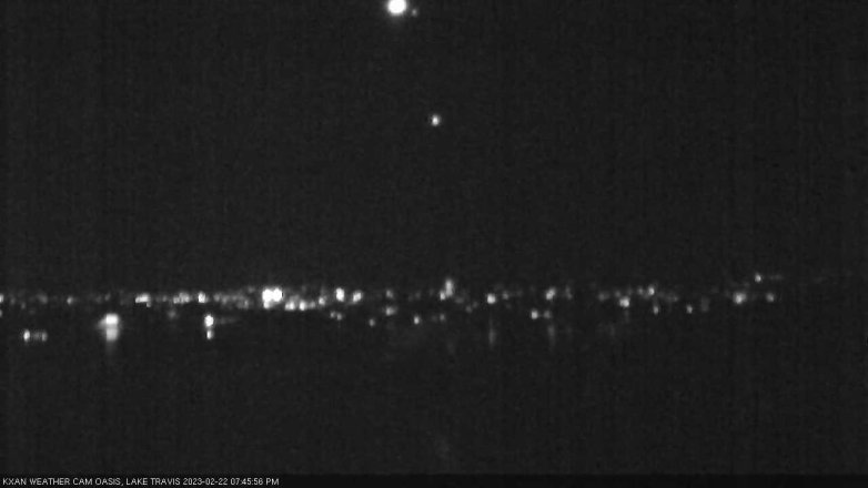 Lake Travis webcam, February 22, 2023 7:45 PM CT
