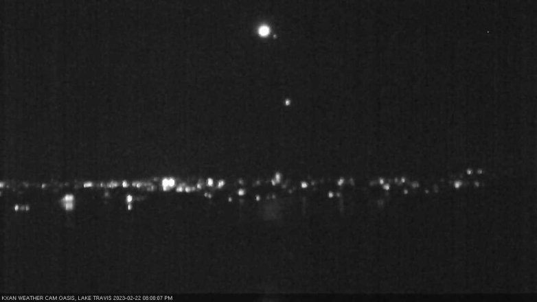 Lake Travis webcam, February 22, 2023 8:00 PM CT