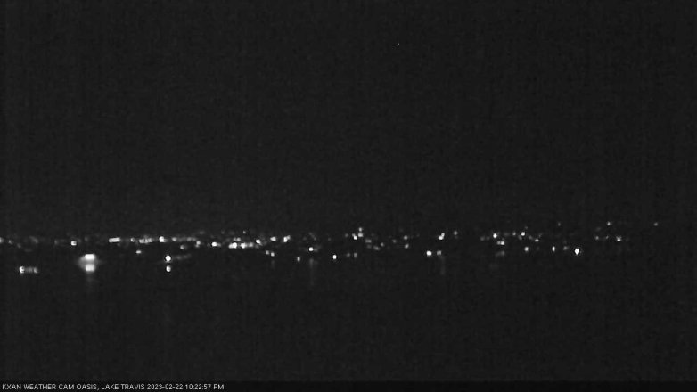 Lake Travis webcam, February 22, 2023 10:25 PM CT