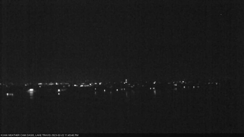 Lake Travis webcam, February 22, 2023 11:45 PM CT