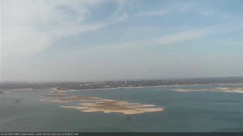 Lake Travis webcam, February 23, 2023 9:45 AM CT
