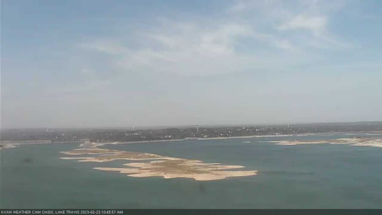 Lake Travis webcam, February 23, 2023 10:45 AM CT