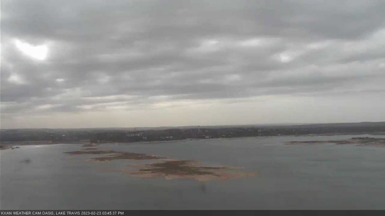 Lake Travis webcam, February 23, 2023 3:45 PM CT