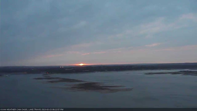 Lake Travis webcam, February 23, 2023 6:25 PM CT
