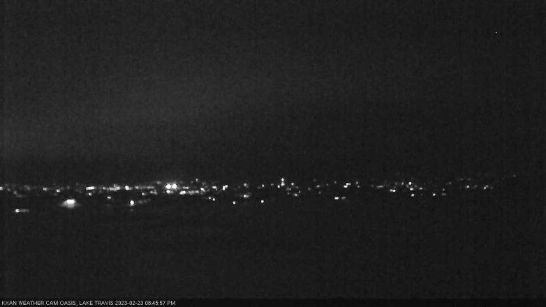 Lake Travis webcam, February 23, 2023 8:45 PM CT